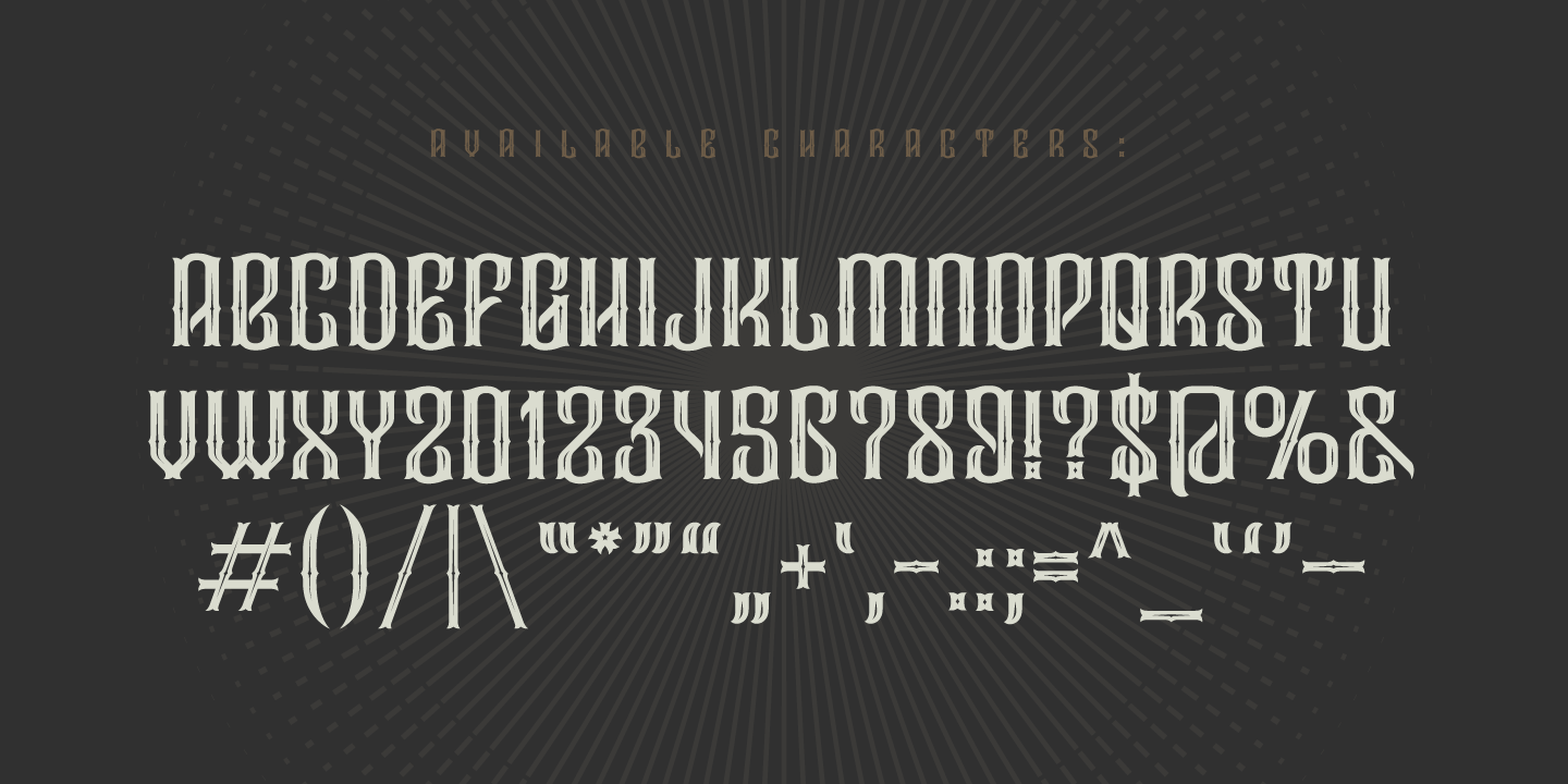 Beispiel einer Droptune Regular-Schriftart